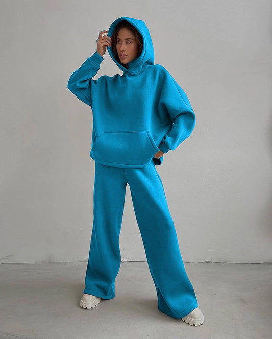 Loose Sports Hooded Sweatshirt Suit