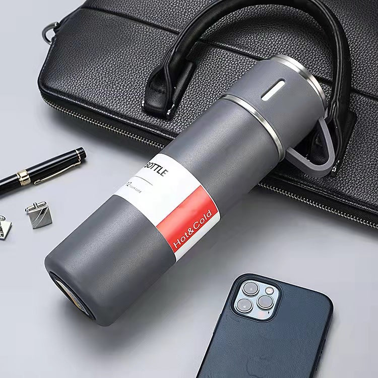 Stainless Steel Vacuum Flask with Cups