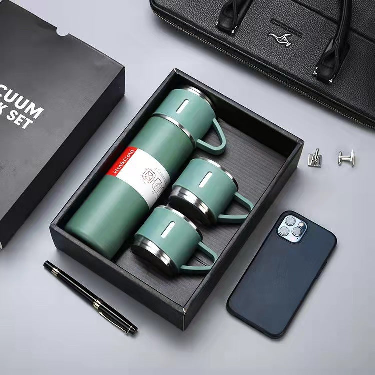 Stainless Steel Vacuum Flask with Cups