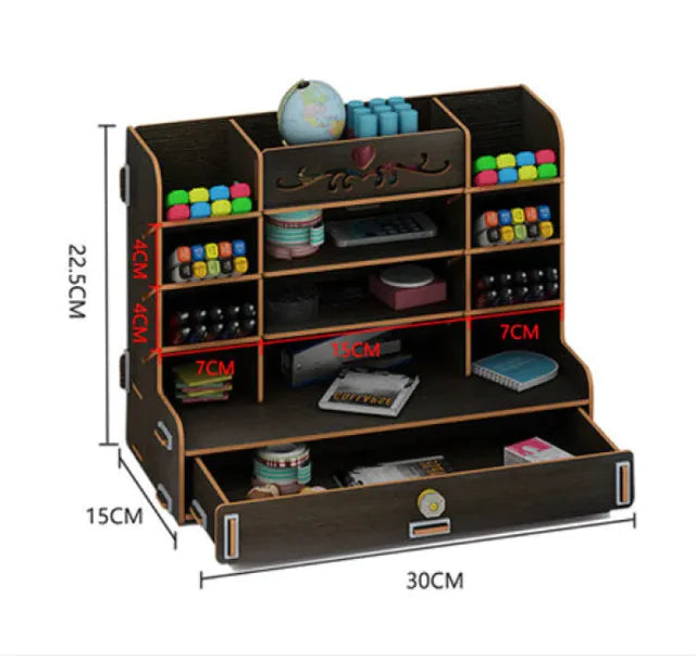 Children's Elegant Wooden Desk Organizer