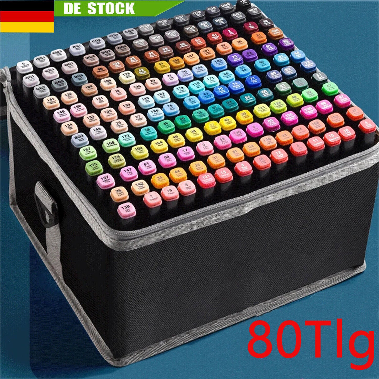80-Piece Dual-Tip Sketch Pen Set