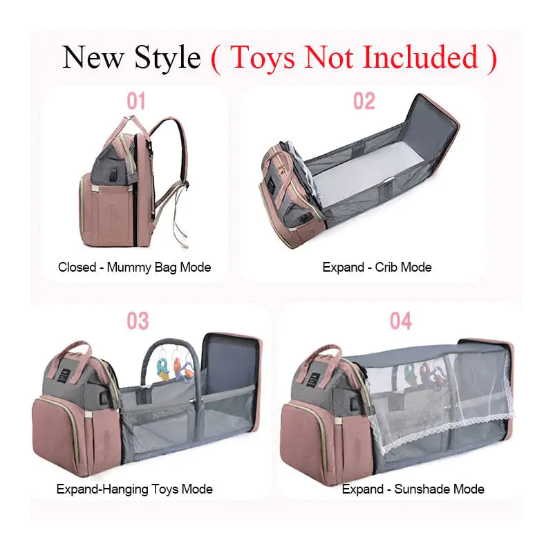 Baby Diaper Bag with Carry Cot
