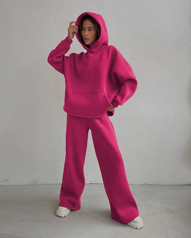 Loose Sports Hooded Sweatshirt Suit