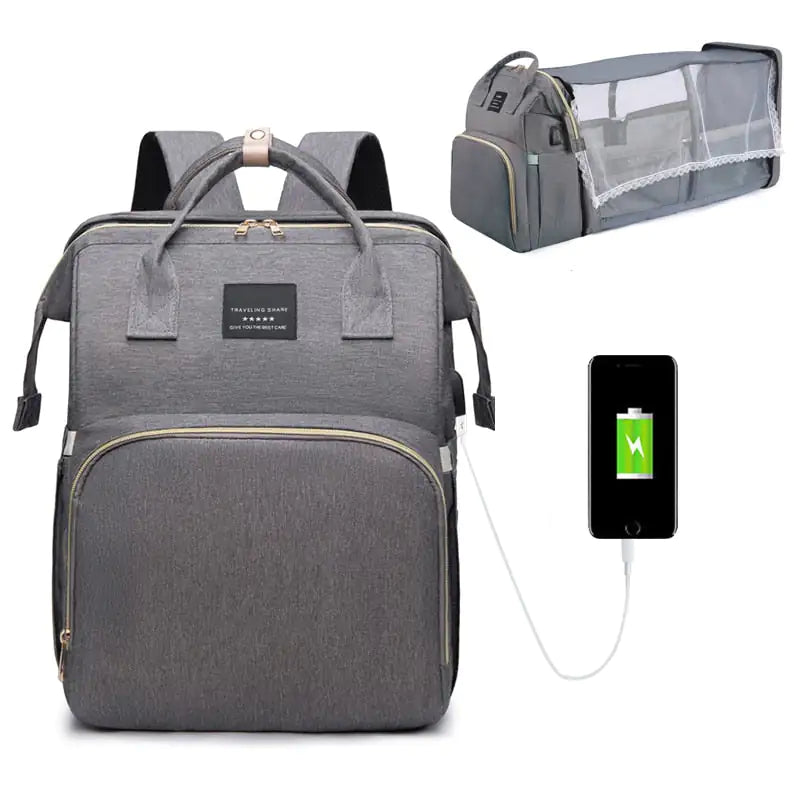 Baby Diaper Bag with Carry Cot