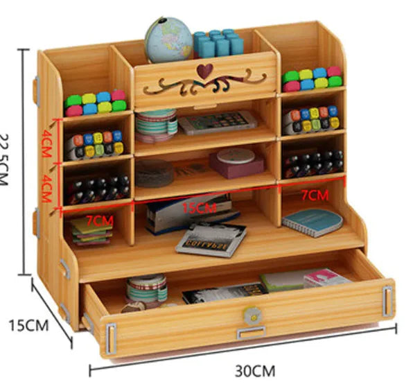Children's Elegant Wooden Desk Organizer