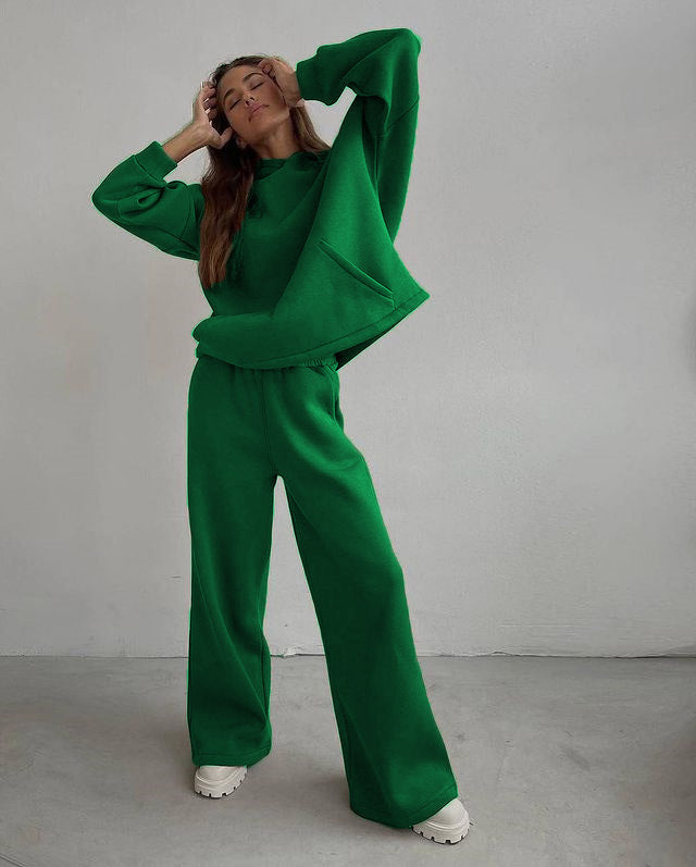 Loose Sports Hooded Sweatshirt Suit