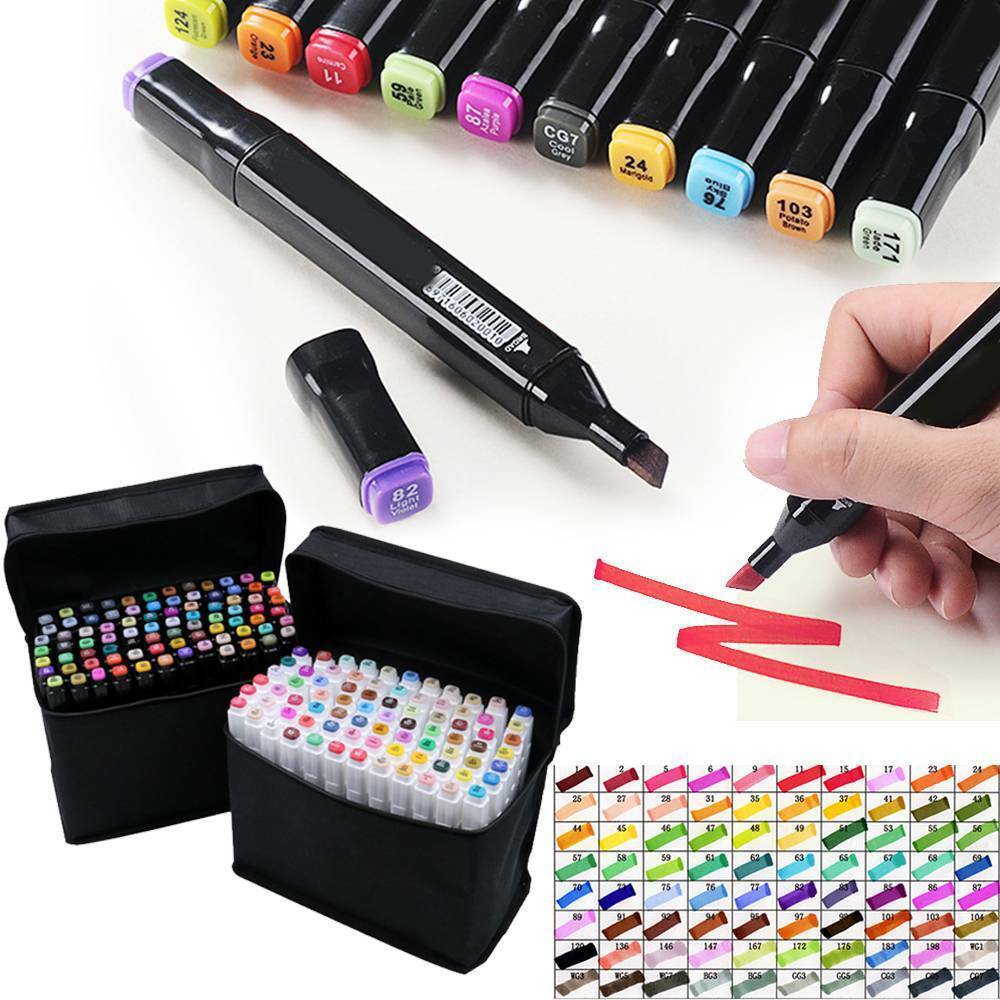 80-Piece Dual-Tip Sketch Pen Set