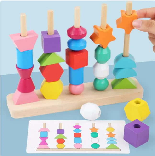 Educational String & Match Toy Set