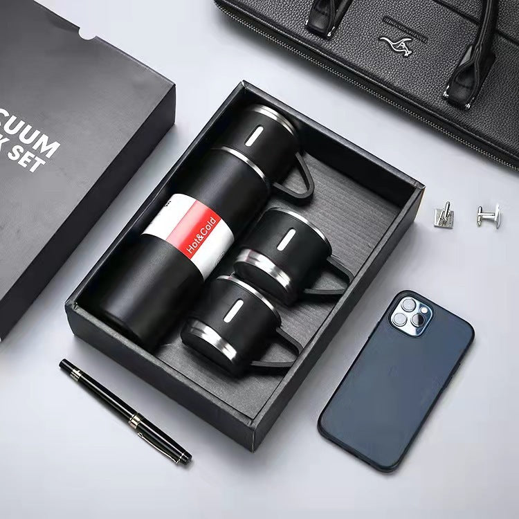 Stainless Steel Vacuum Flask with Cups