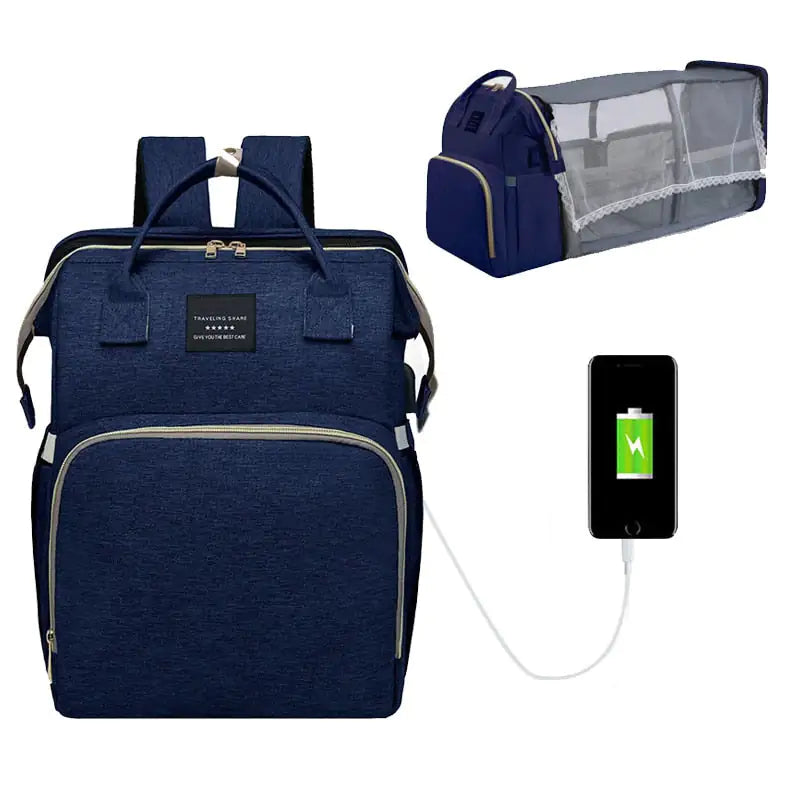 Baby Diaper Bag with Carry Cot