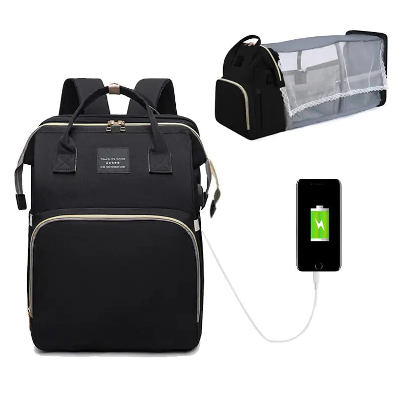 Baby Diaper Bag with Carry Cot