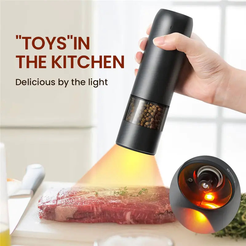Electric Pepper and Salt Grinder Set