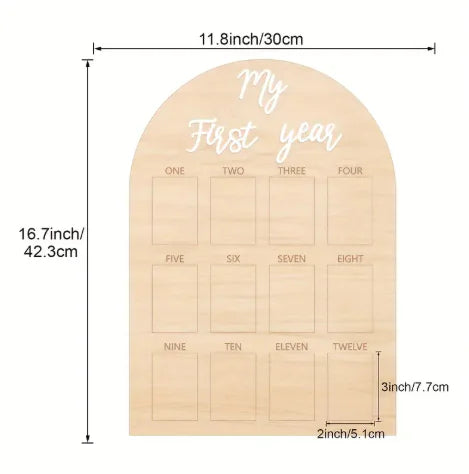 Wooden Newborn Memory Photo Frame