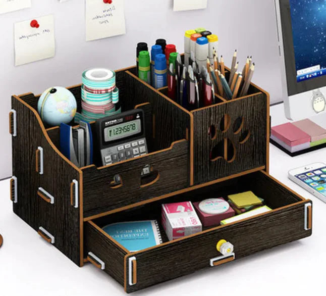 Children's Elegant Wooden Desk Organizer