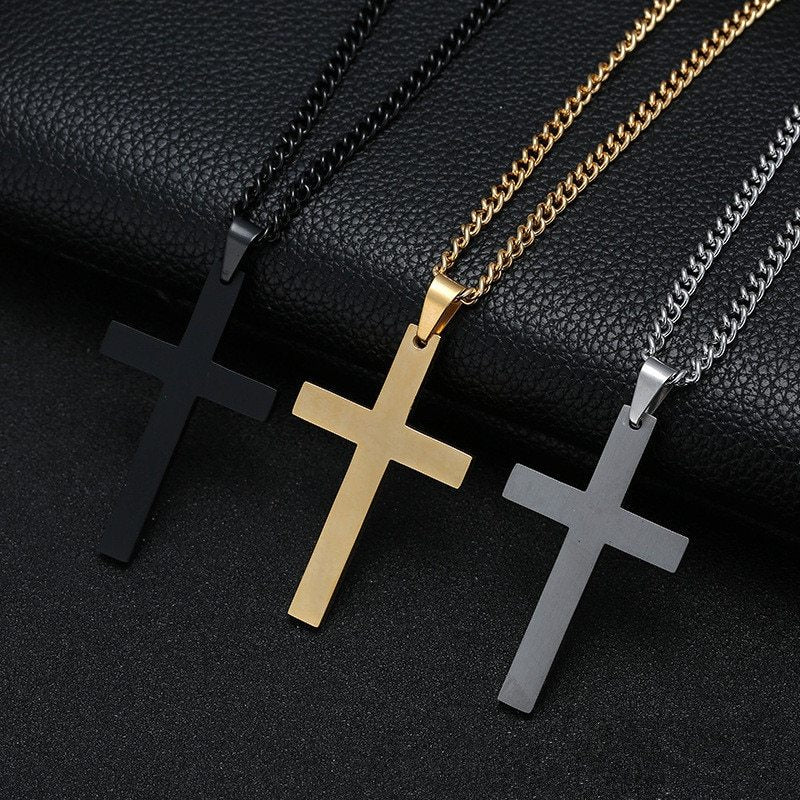 Classic Cross Necklace – Timeless Stainless Steel Pendant