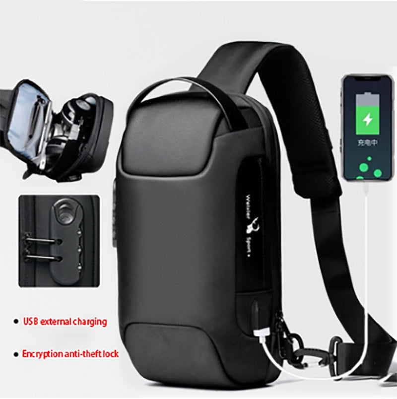 Waterproof USB Anti-theft Sling Bag