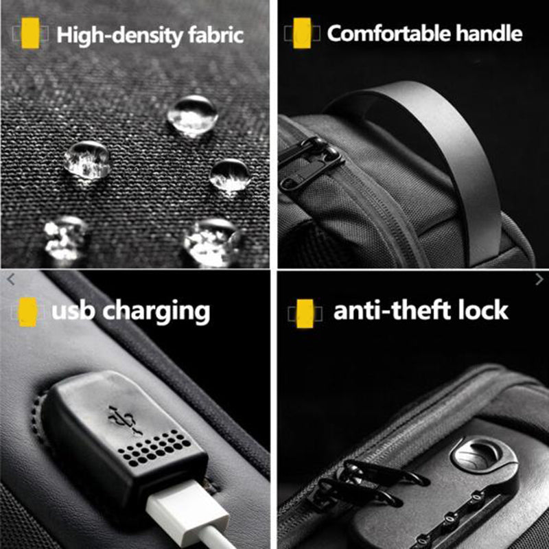 Waterproof USB Anti-theft Sling Bag
