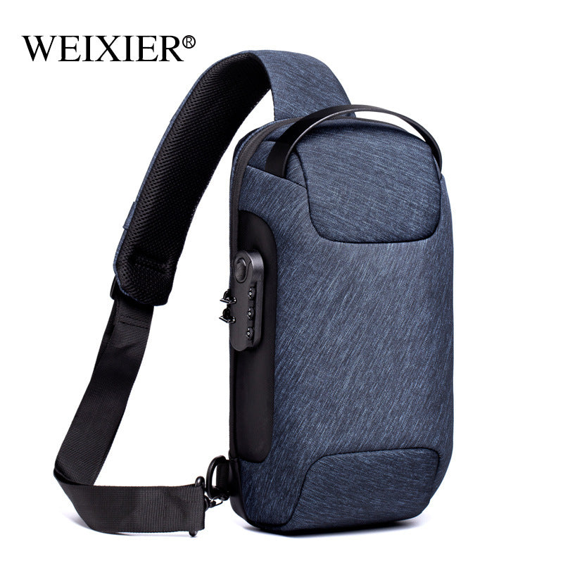 Waterproof USB Anti-theft Sling Bag