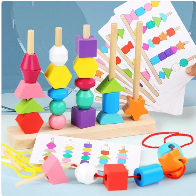 Educational String & Match Toy Set
