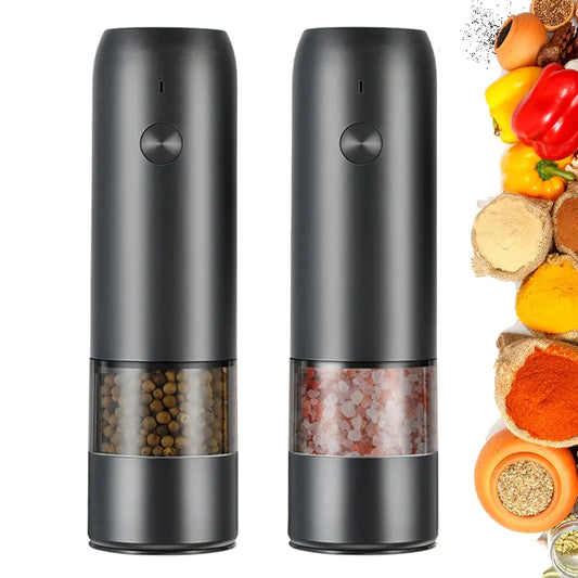 Electric Pepper and Salt Grinder Set
