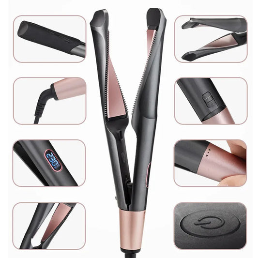 2-in-1 Twisted Curling Comb & Straightener